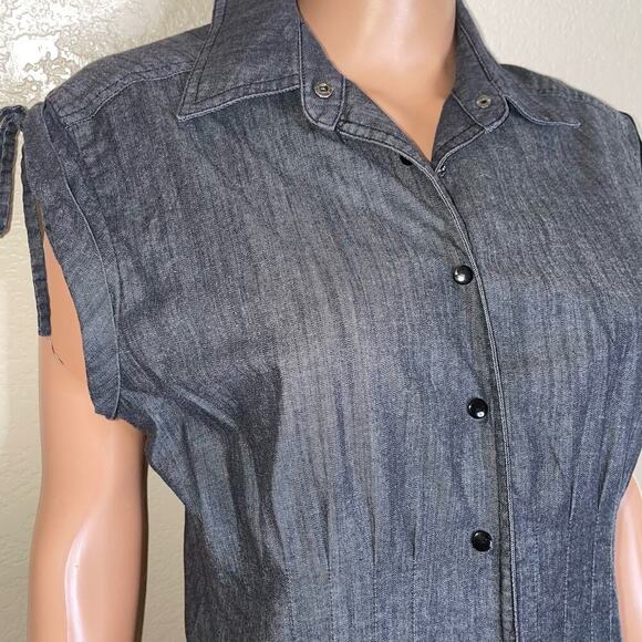 Calvin Klein Shift Dress Womens Collared Cap Sleeve Cotton Spandex Blend SZ SM - Picture 4 of 11